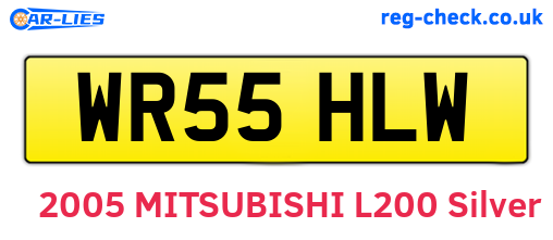 WR55HLW are the vehicle registration plates.