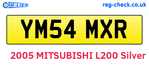 YM54MXR are the vehicle registration plates.