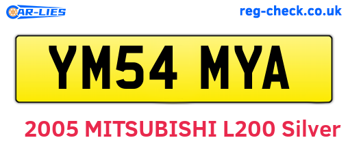 YM54MYA are the vehicle registration plates.