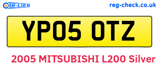 YP05OTZ are the vehicle registration plates.