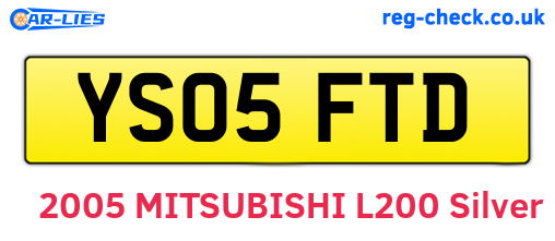 YS05FTD are the vehicle registration plates.
