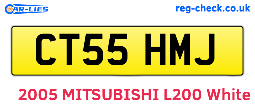 CT55HMJ are the vehicle registration plates.