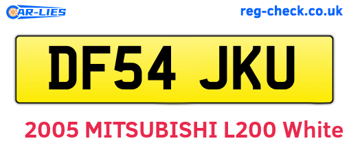 DF54JKU are the vehicle registration plates.