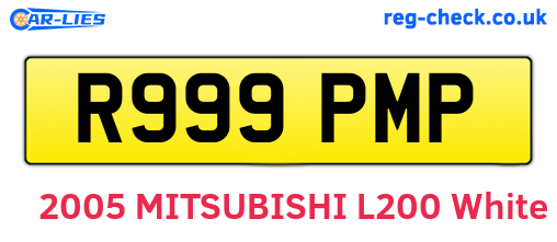 R999PMP are the vehicle registration plates.
