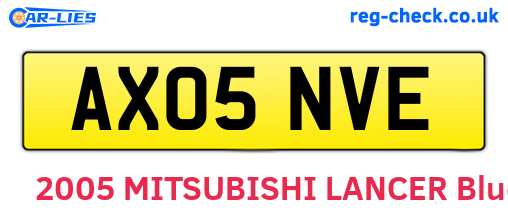 AX05NVE are the vehicle registration plates.