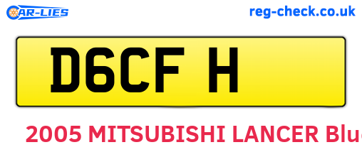 D6CFH are the vehicle registration plates.