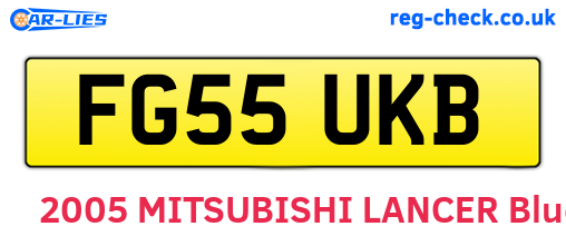 FG55UKB are the vehicle registration plates.