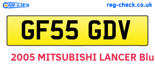 GF55GDV are the vehicle registration plates.