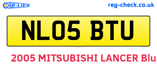 NL05BTU are the vehicle registration plates.