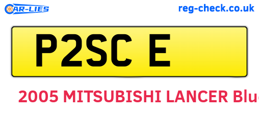 P2SCE are the vehicle registration plates.