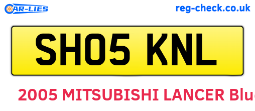 SH05KNL are the vehicle registration plates.