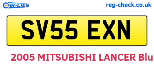 SV55EXN are the vehicle registration plates.