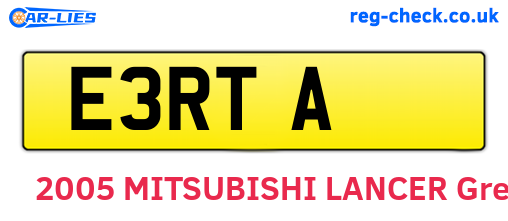 E3RTA are the vehicle registration plates.
