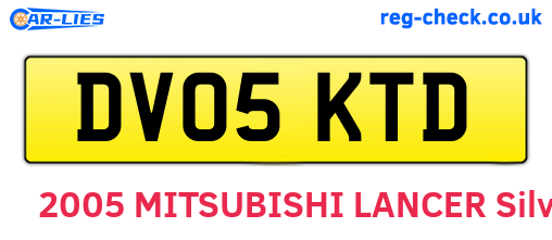 DV05KTD are the vehicle registration plates.