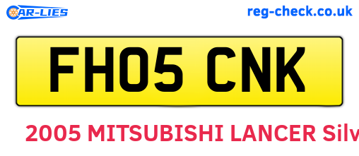 FH05CNK are the vehicle registration plates.