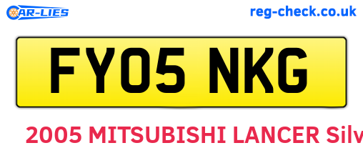 FY05NKG are the vehicle registration plates.