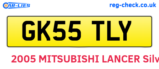 GK55TLY are the vehicle registration plates.