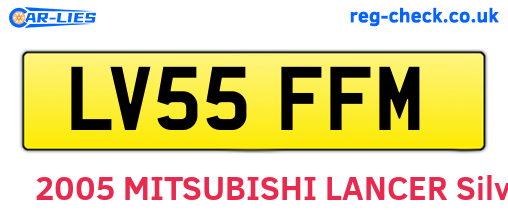 LV55FFM are the vehicle registration plates.