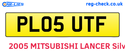 PL05UTF are the vehicle registration plates.