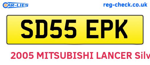 SD55EPK are the vehicle registration plates.
