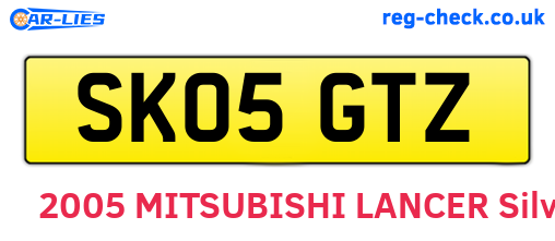SK05GTZ are the vehicle registration plates.