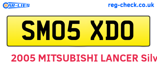 SM05XDO are the vehicle registration plates.