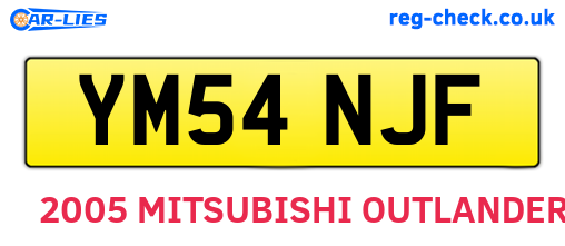 YM54NJF are the vehicle registration plates.