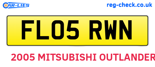 FL05RWN are the vehicle registration plates.