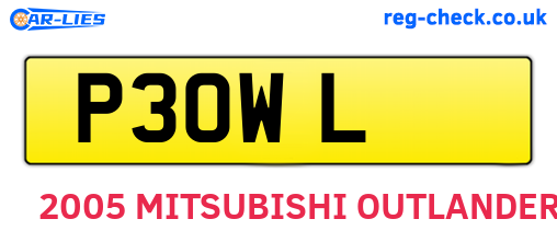 P3OWL are the vehicle registration plates.