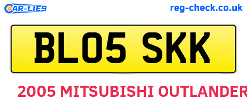 BL05SKK are the vehicle registration plates.