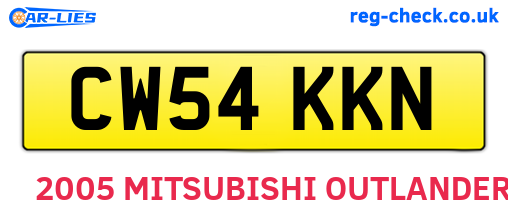 CW54KKN are the vehicle registration plates.