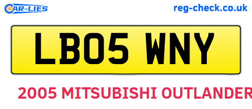 LB05WNY are the vehicle registration plates.