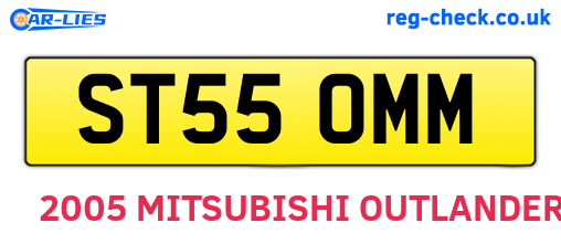 ST55OMM are the vehicle registration plates.