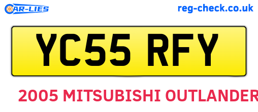 YC55RFY are the vehicle registration plates.