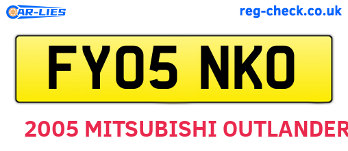 FY05NKO are the vehicle registration plates.