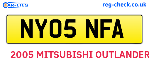 NY05NFA are the vehicle registration plates.