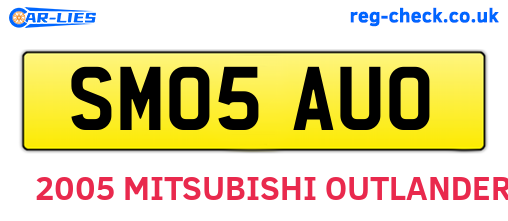 SM05AUO are the vehicle registration plates.