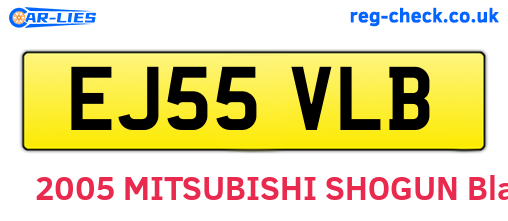 EJ55VLB are the vehicle registration plates.