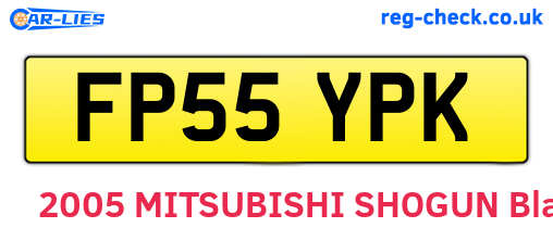 FP55YPK are the vehicle registration plates.