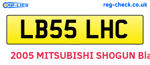 LB55LHC are the vehicle registration plates.