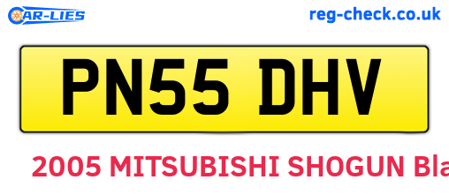 PN55DHV are the vehicle registration plates.