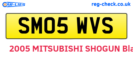 SM05WVS are the vehicle registration plates.