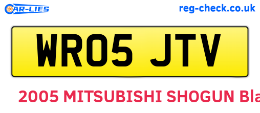 WR05JTV are the vehicle registration plates.