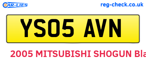 YS05AVN are the vehicle registration plates.