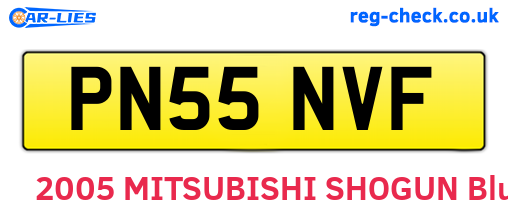 PN55NVF are the vehicle registration plates.