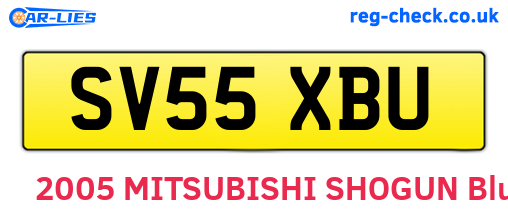 SV55XBU are the vehicle registration plates.