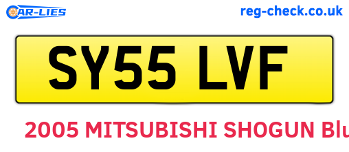 SY55LVF are the vehicle registration plates.