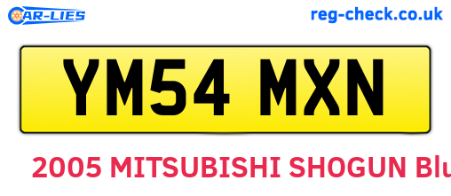 YM54MXN are the vehicle registration plates.