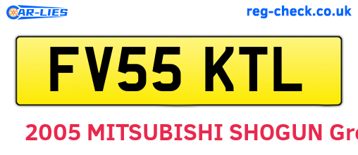 FV55KTL are the vehicle registration plates.