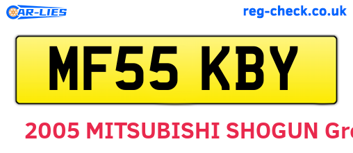 MF55KBY are the vehicle registration plates.